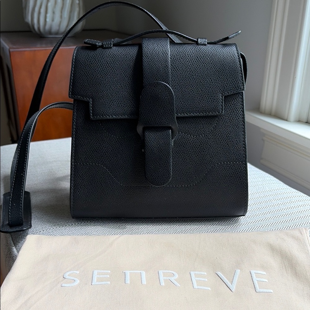 Senreve Alunna Black Pebbled Leather